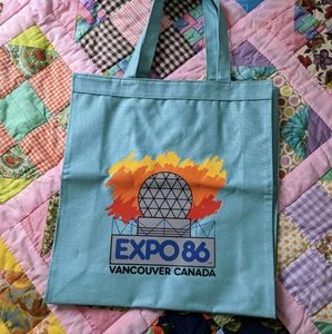 Vintage Expo 86 Tote Bag - Vancouver World's Fair Memorabilia